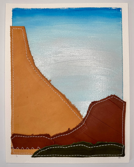 Original art - Desert 14BLU Oil Painting