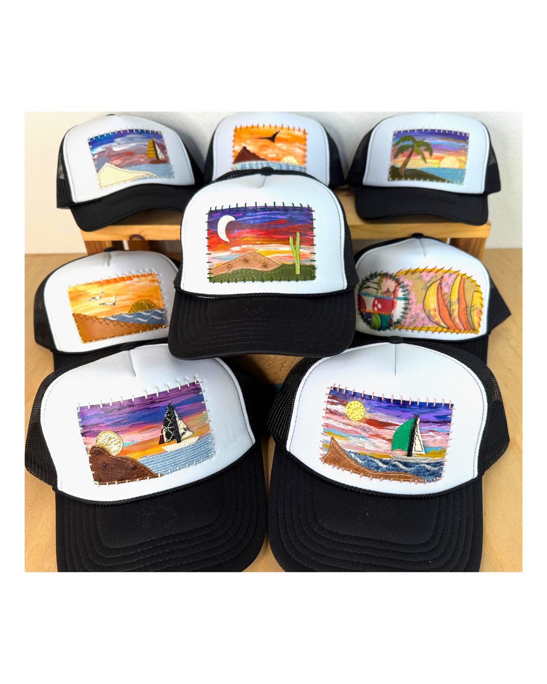 Painted Patch Hats
