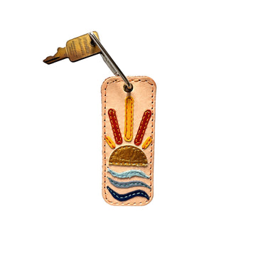 Leather Key Fob - Sun Rays