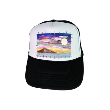 Patch Hat - BLK Ocean Full Moon