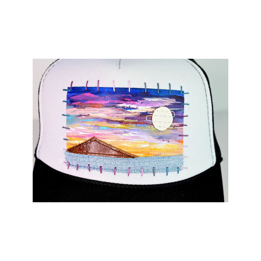 Patch Hat - BLK Ocean Full Moon