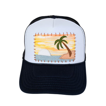 Patch Hat - NVY Palm Tree Island