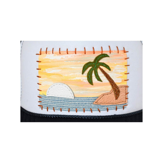 Patch Hat - NVY Palm Tree Island