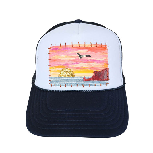 Patch Hat - NVY Foil Sun Red Island