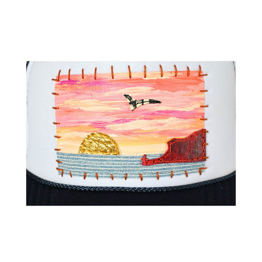 Patch Hat - NVY Foil Sun Red Island