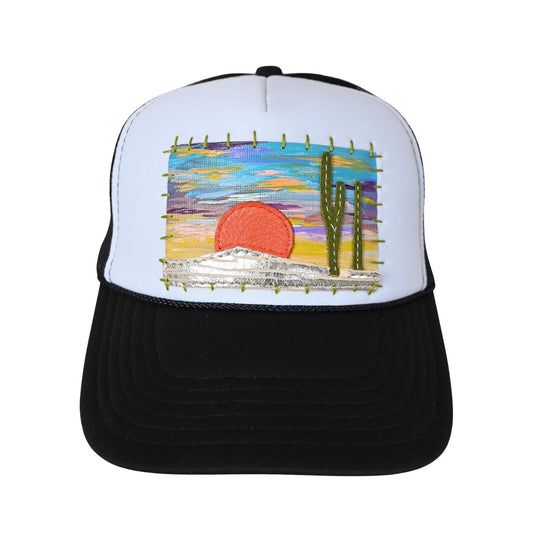 Patch Hat - BLK Desert Orange Sun 2 Cacti