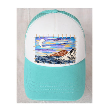 Patch Hat - MNT Shoreline Denim Ocean Crescent Moon