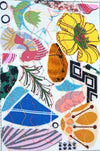 Handmade Card - Vintage Fabric Collage