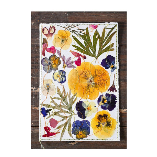 Handmade Card - Pressed Flowers - Flowers