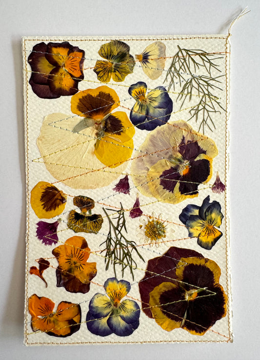 Handmade Card - Pressed Flowers