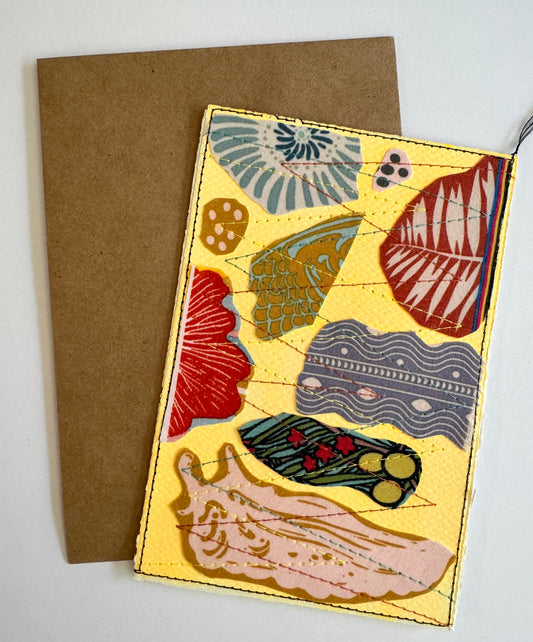 Handmade Card - Scrap Fabric PNK SLG