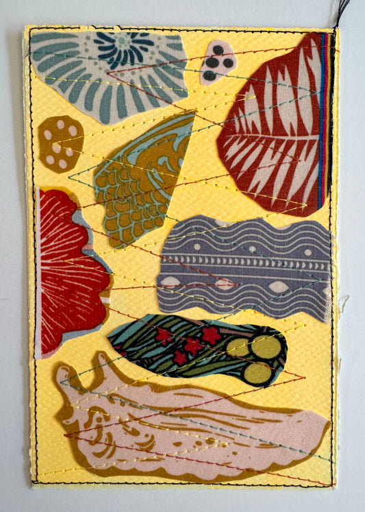 Handmade Card - Scrap Fabric PNK SLG
