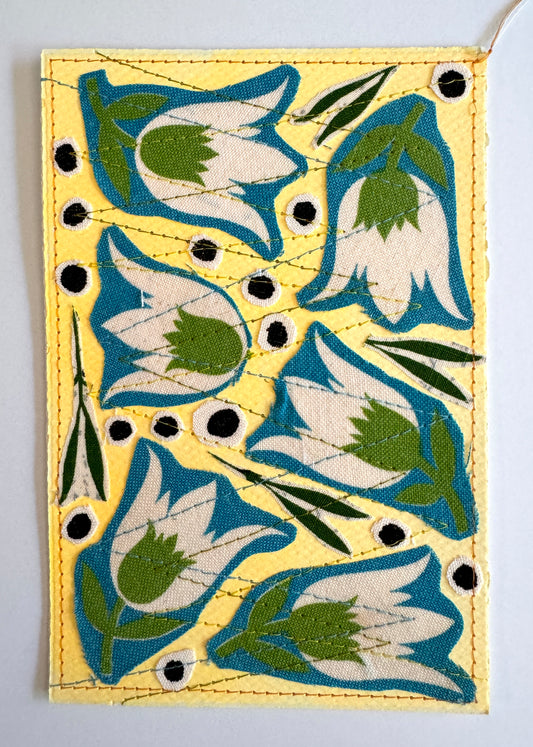 Handmade Card - Scrap Fabric Tulips