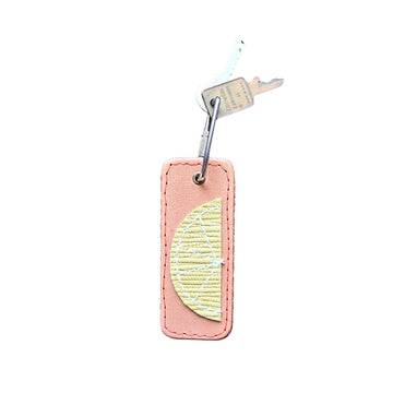 Leather Key Fob - Lemon Slice