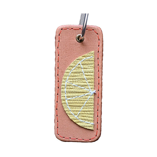Leather Key Fob - Lemon Slice