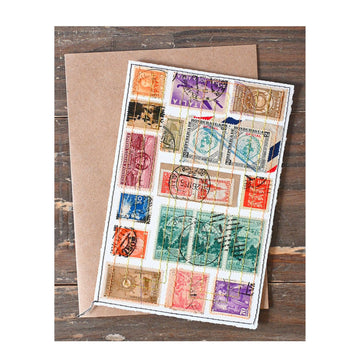 Handmade Card - Postage Stamps