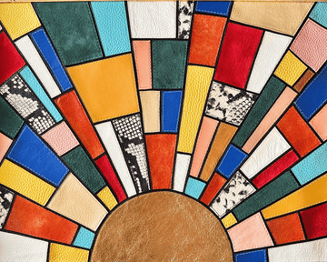 Original mixed-media artwork created from reclaimed materials.