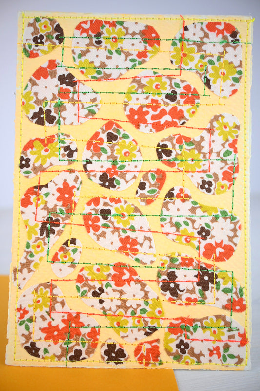 Handmade Card - Scrap Fabric