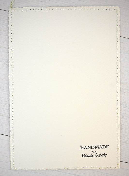 Handmade Card - Scrap Fabric Vintage Fabric